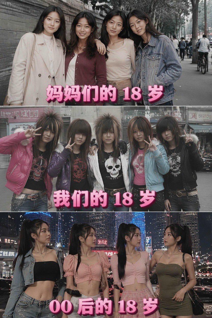 你们更喜欢哪个年代的18岁？