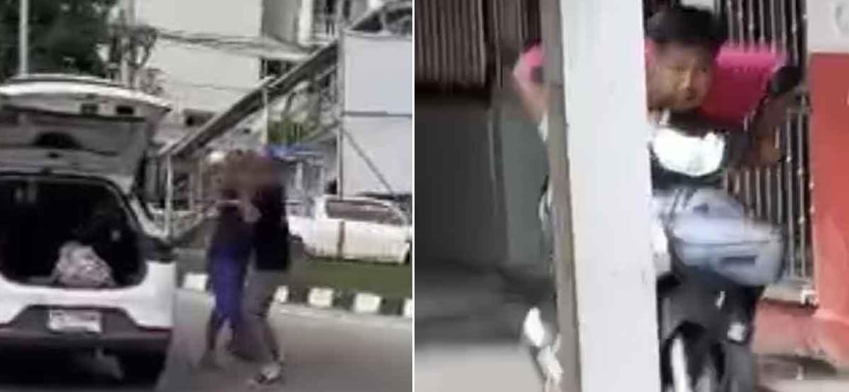 #泰国 暖武里精神异常男子早前闯校园滋事逃窜，再度上路寻衅殴打车主，警方全力展开追捕