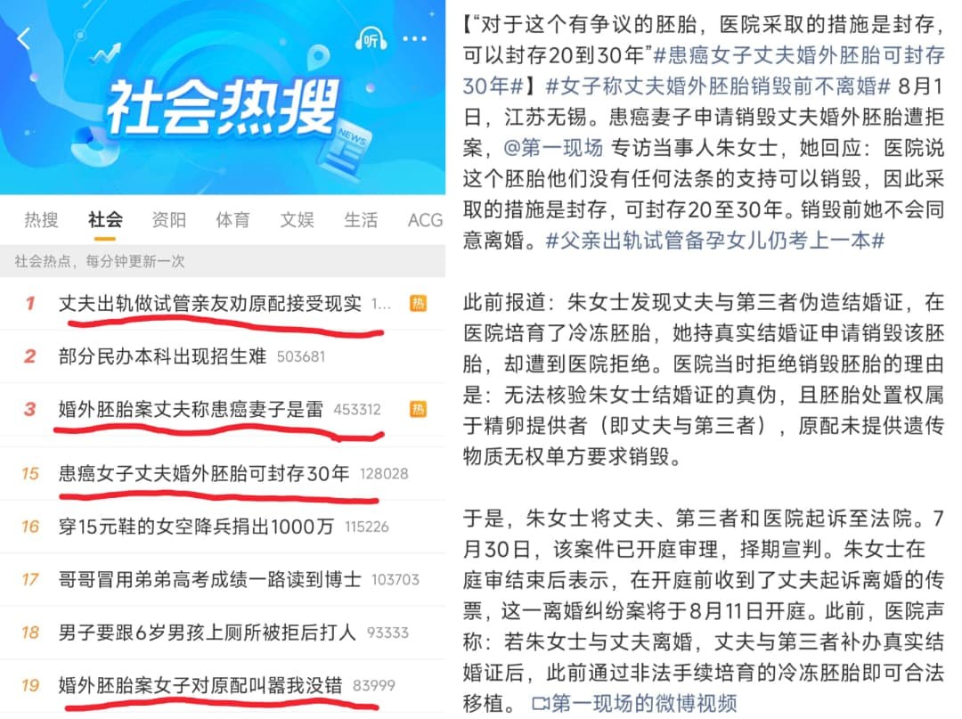 一个是女方出轨，生了非亲生的野种，男方一家实打实接盘养了十几年，儿子去世爷爷奶奶判输，一分钱赔偿都拿不到，继续养着。