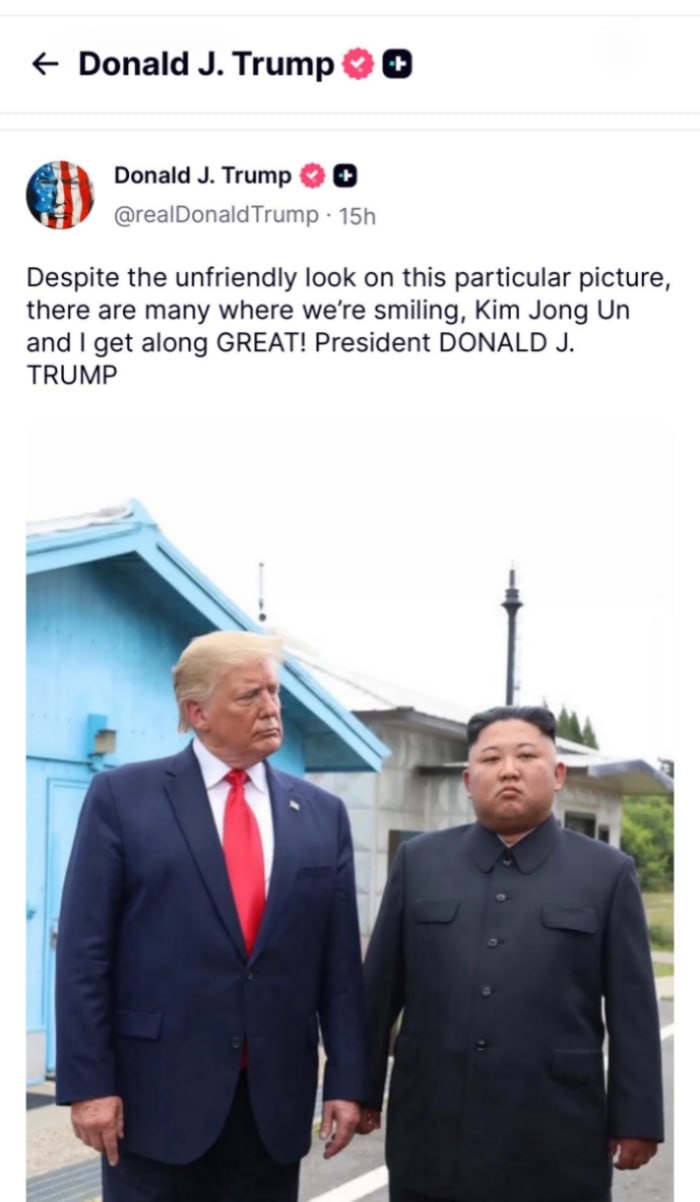 #国际新闻：特朗普晒2019板门店握照喊“与金正恩处得超好”，释放再邀金特会信号