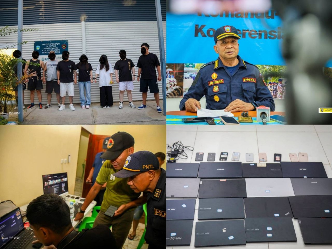 🇹🇱帝力警方捣毁三处网络诈骗窝点 抓获14名外籍嫌疑人（含12名中国籍）