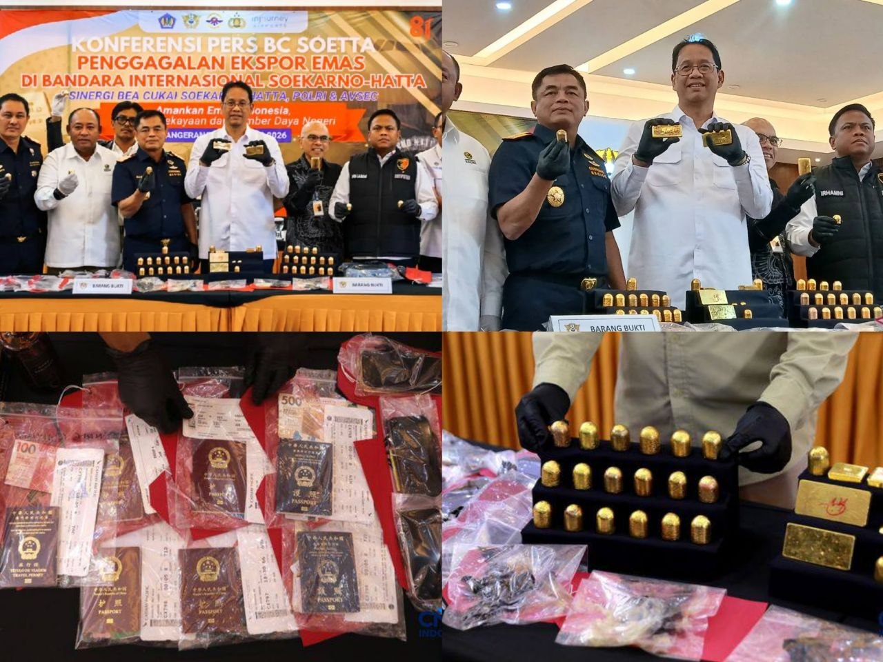 #印尼新闻：7名中国公民走私黄金印尼机场被查，涉案黄金23.7公斤，价值352万美元。将黄金塞入私处和皮燕子！