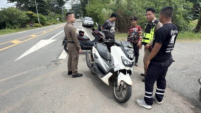 #泰国 思家逃离部队！泰国达叻府新兵偷走未拔钥匙交警摩托，弃车逃窜后落网