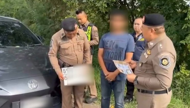 #泰国 离谱！男子欠债网购假车牌跨府行驶，巴吞他尼府无辜车主莫名收到大量罚单