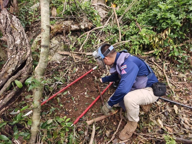 #泰国 泰柬边境排雷作业持续推进，Huai Ta Maria区域新发现4枚PMN-2反步兵地雷