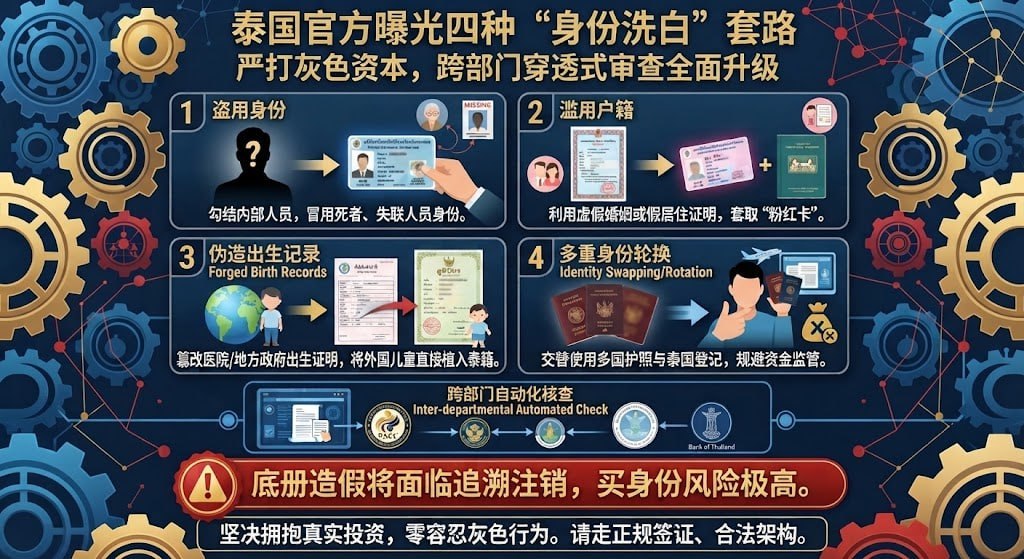 #泰国资讯：严打灰色资本！官方曝光4种“身份洗白”套路：