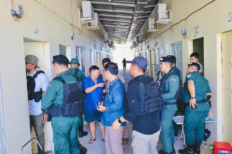 #柬埔寨 柴桢省巴维市开展清查行动，捣毁网络诈骗窝点，一举抓获十三名外籍涉案人员