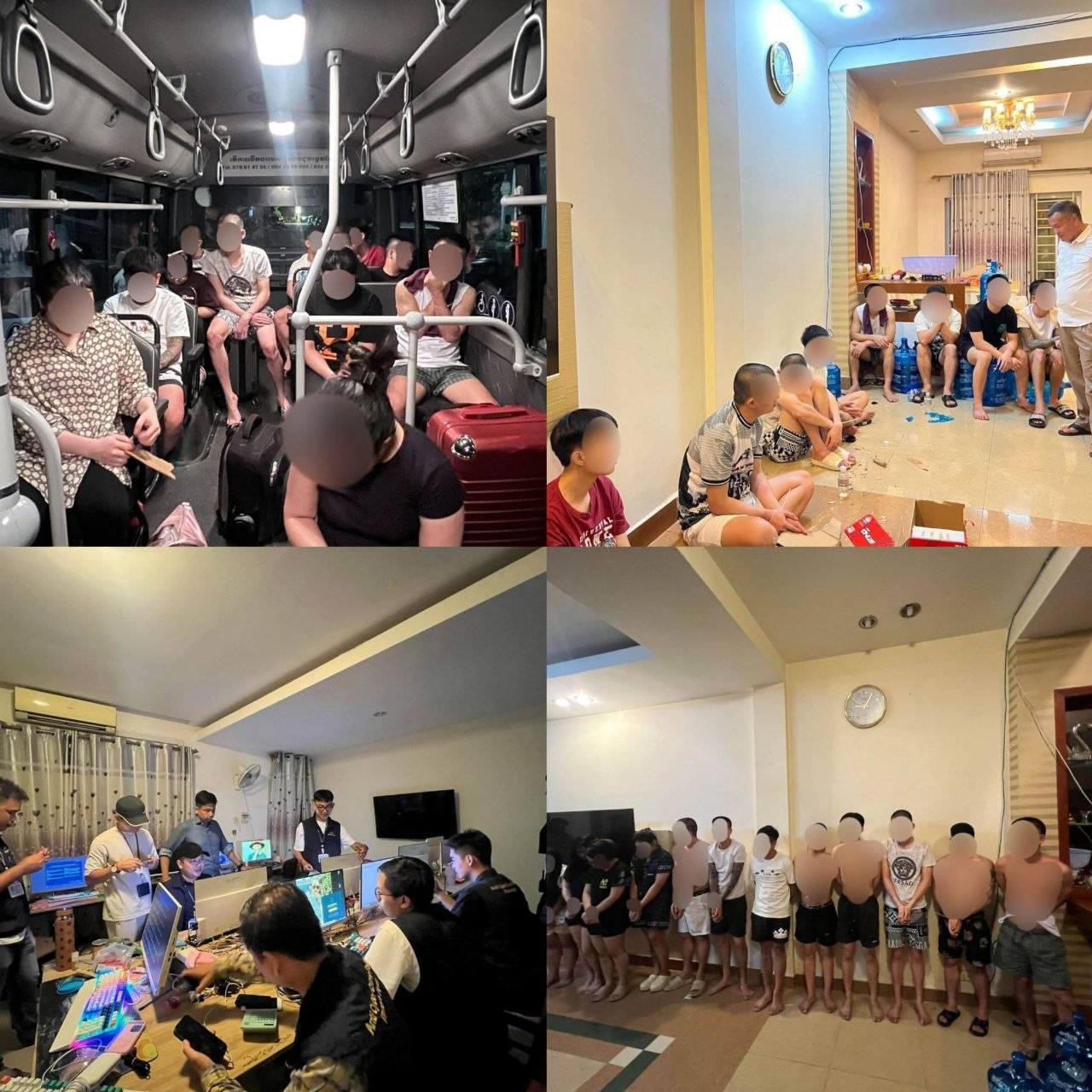 金边查巴安披区突查一民宅 😀⚡名越南籍人员涉嫌网络诈骗被查