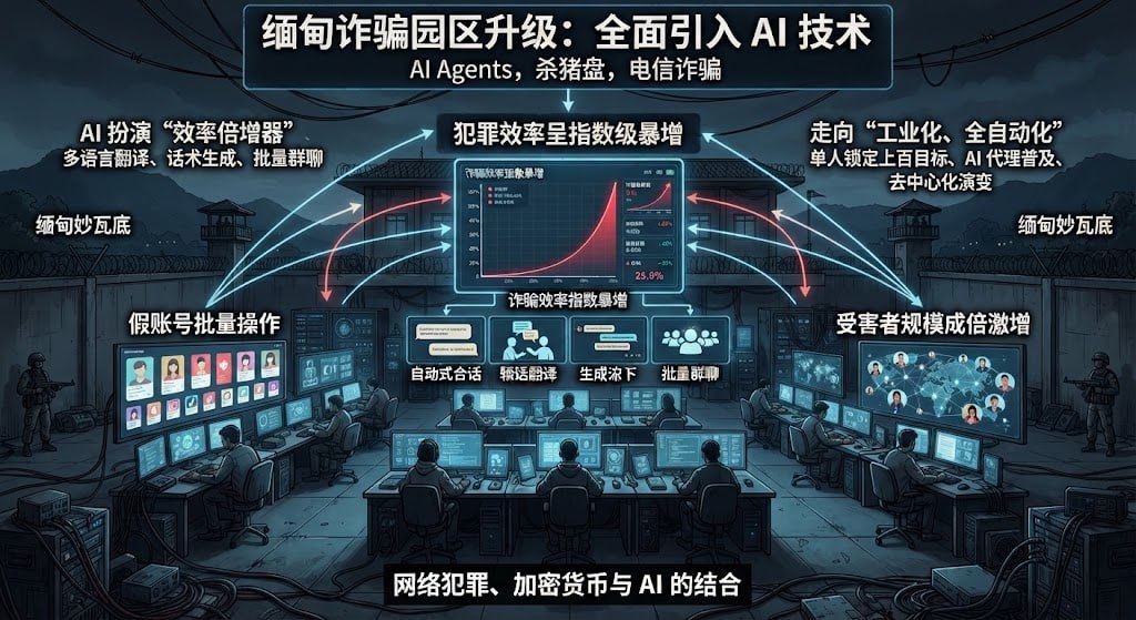 #缅甸新闻：诈骗园区升级：全面引入 AI 技术，犯罪效率呈指数级暴增